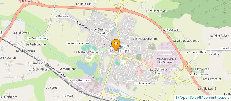 localisation de l'entreprise SARL BROCELIANDE ELECTRO à MONTAUBAN-DE-BRETAGNE