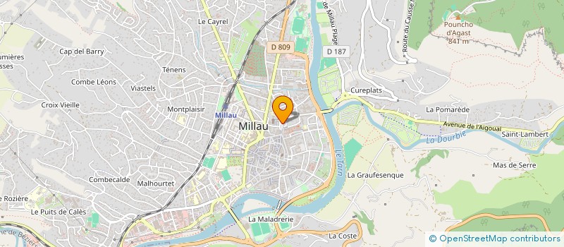 localisation de l'entreprise SARL BRU ASSURANCES  MILLAU