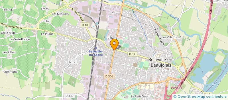 localisation de l'entreprise SARL BRUCHARD MAMMOLITI  BELLEVILLE-EN-BEAUJOLAIS