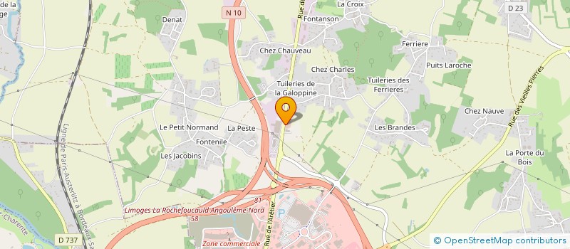 localisation de l'entreprise SARL BRUN à CHAMPNIERS