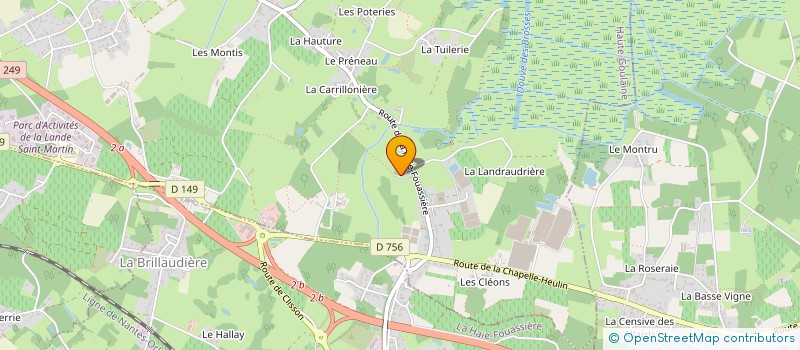 localisation de l'entreprise SARL BRUNEAU TP  HAUTE-GOULAINE