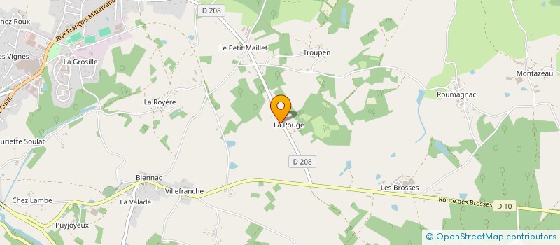 localisation de l'entreprise SARL BRUNO CHAMBORD à ROCHECHOUART
