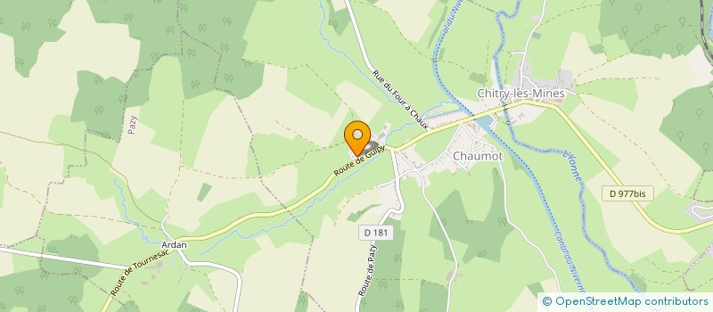 localisation de l'entreprise SARL BRUNO THEVENOT à CHAUMOT