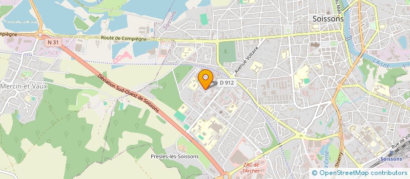 localisation de l'entreprise SARL BURBAT à SOISSONS