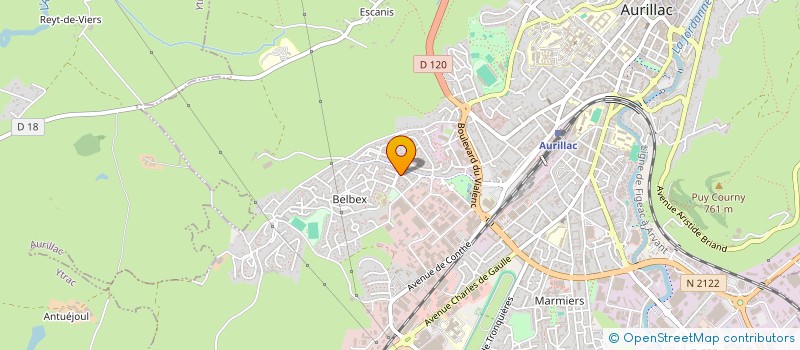 localisation de l'entreprise SARL BUREAUTIQUE 15000 à AURILLAC