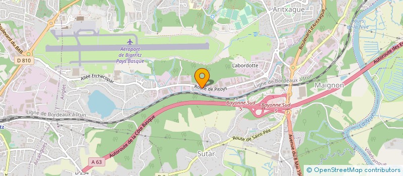 localisation de l'entreprise SARL BUROGRAPHIC à ANGLET