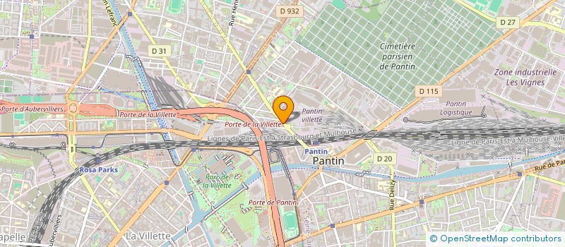 localisation de l'entreprise SARL BVH  PANTIN