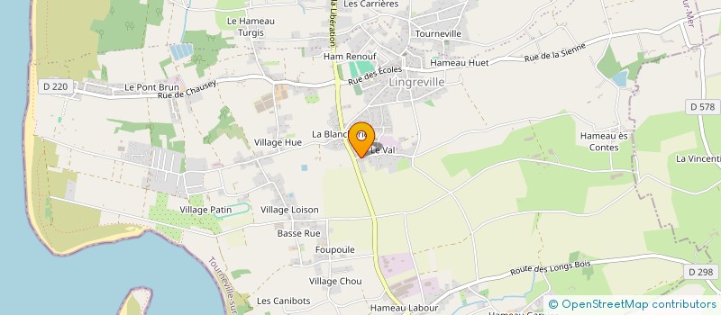 localisation de l'entreprise SARL C.C.V.L.  TOURNEVILLE-SUR-MER