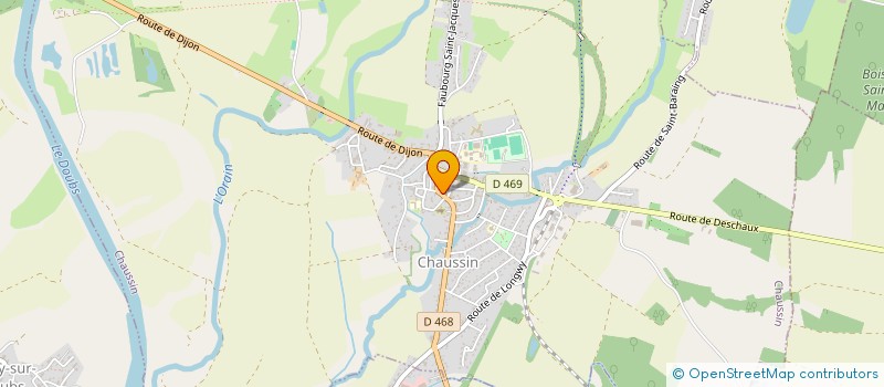 localisation de l'entreprise SARL C.I.J. COUVERTURE ISOLATION DU JURA  CHAUSSIN