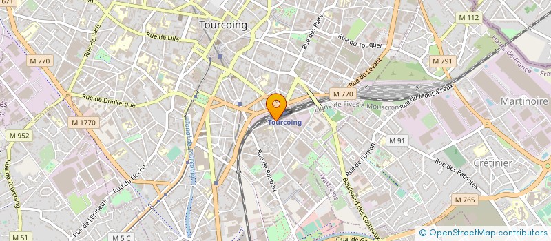 localisation de l'entreprise SARL C.M.N.P.C (CONSTRUCTION MACONNERIE DU NORD ET DU PAS DE CALAIS)  TOURCOING