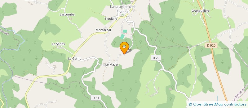 localisation de l'entreprise SARL C. MALVEZIN CREPI à LACAPELLE-DEL-FRAISSE