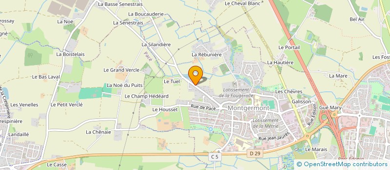 localisation de l'entreprise SARL C.O.M.E.F. à MONTGERMONT