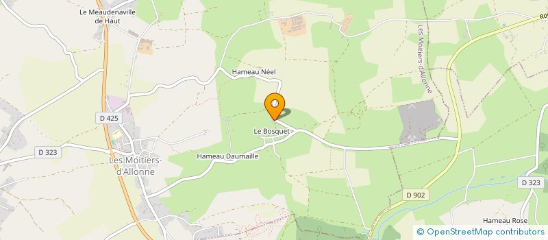 localisation de l'entreprise SARL C.T.P.M  LES MOITIERS-D'ALLONNE