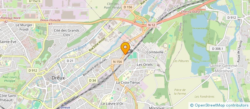 localisation de l'entreprise SARL C.V.I. ASSURANCES - SOCIETE EN COURTAGE D'ASSURANCES à DREUX