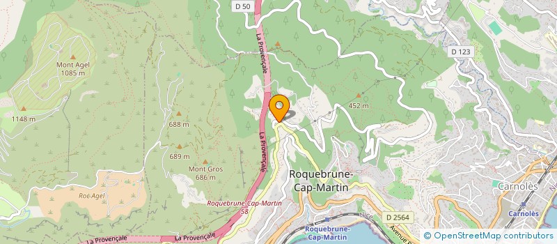 localisation de l'entreprise SARL CABINET L ET W à ROQUEBRUNE-CAP-MARTIN