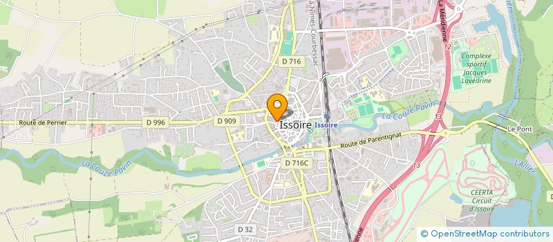 localisation de l'entreprise SARL CADET à ISSOIRE
