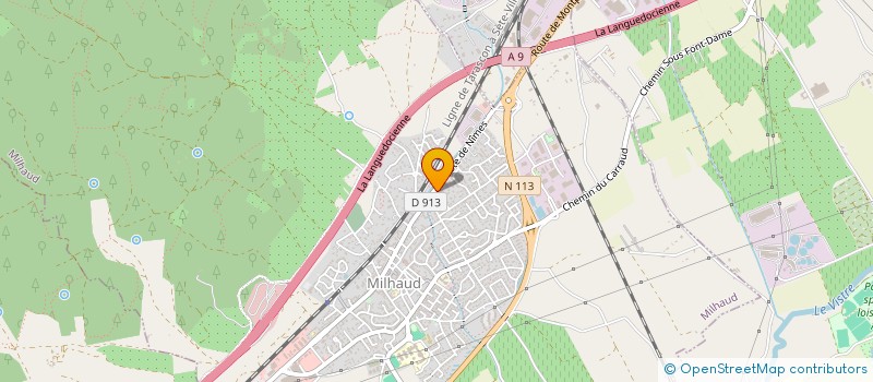 localisation de l'entreprise SARL CAFET MILHAUD  MILHAUD