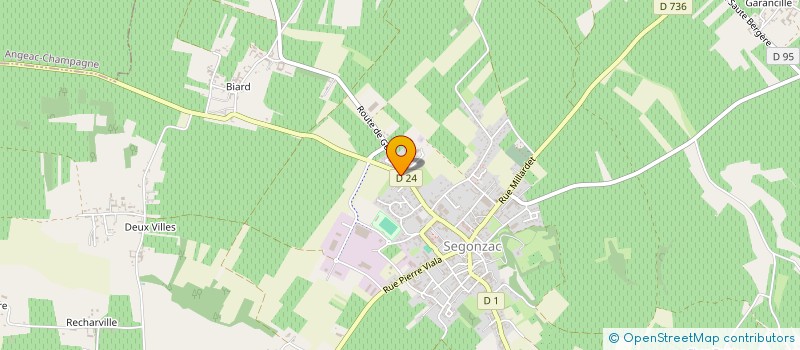 localisation de l'entreprise SARL CAILLAUD PEINTURE à SEGONZAC