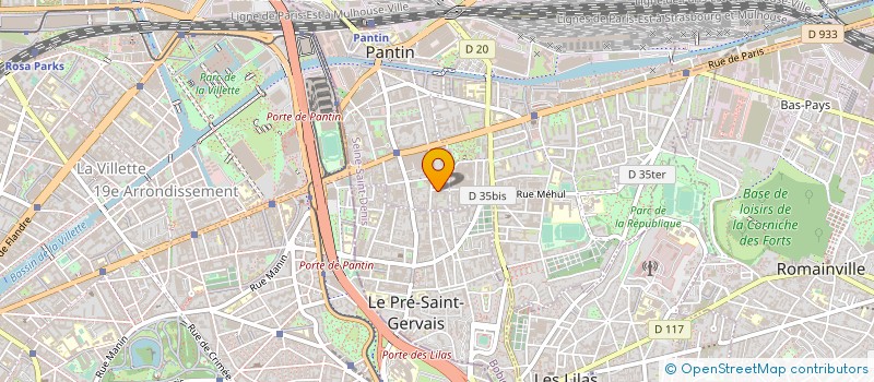 localisation de l'entreprise SARL CALDER CHAUFFAGE à PANTIN