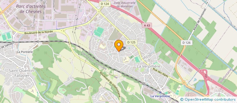 localisation de l'entreprise SARL CALIMAN-GUILLAUD  LA VERPILLIERE