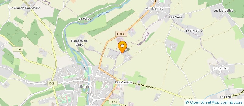 localisation de l'entreprise SARL CALLIAT  RUGLES