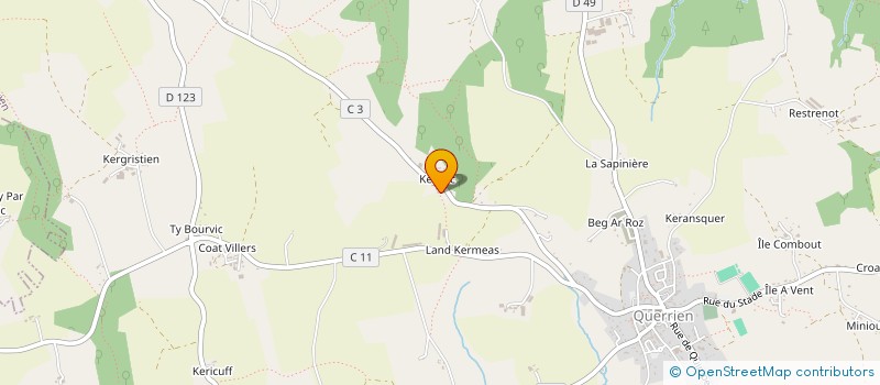 localisation de l'entreprise SARL CALLIAT SYLVAIN  QUERRIEN