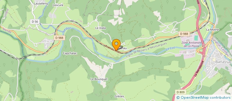 localisation de l'entreprise SARL CALMETTES-ROUSSON  LA CANOURGUE