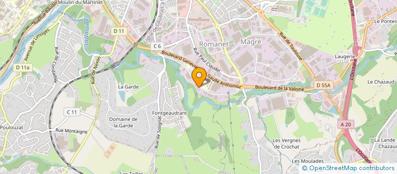 localisation de l'entreprise SARL CALO 87 à LIMOGES