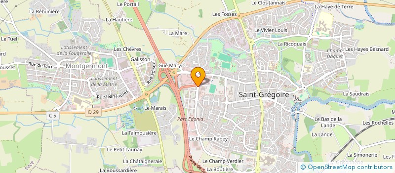 localisation de l'entreprise SARL CALVI  SAINT-GREGOIRE