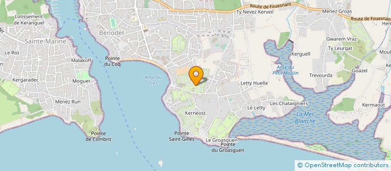 localisation de l'entreprise SARL CAMPING DE LA PLAGE à BENODET