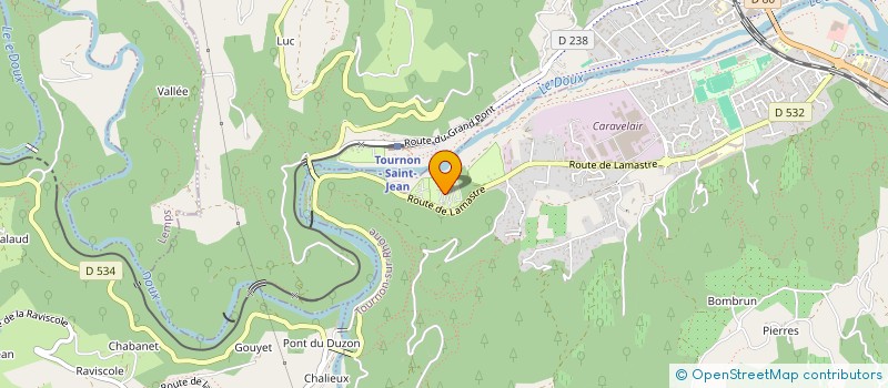 localisation de l'entreprise SARL CAMPING LES FOULONS à TOURNON-SUR-RHONE