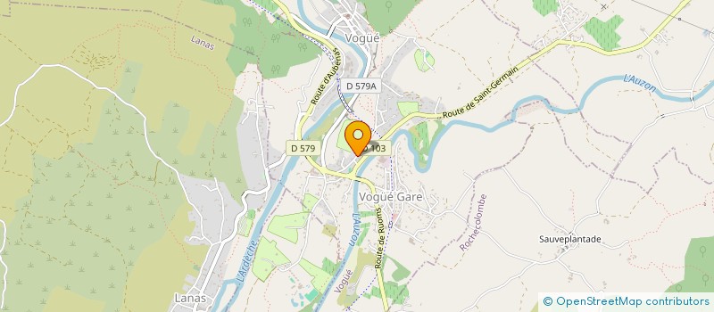 localisation de l'entreprise SARL CAMPING LES ROCHES à VOGUE