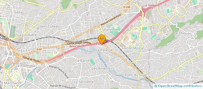 localisation de l'entreprise SARL CANTOGREL TRANSCOURRIER à TOULON