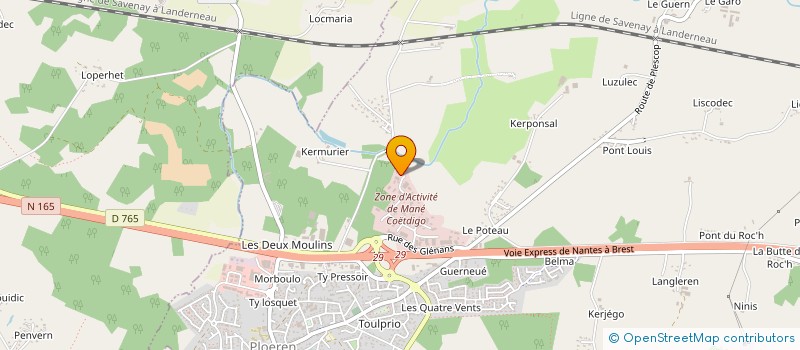 localisation de l'entreprise SARL CAP A L'OUEST à PLOEREN