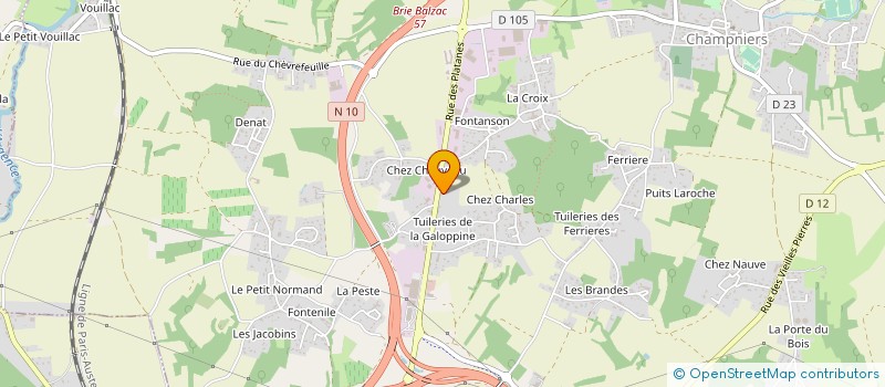 localisation de l'entreprise SARL CAR & PLAT  CHAMPNIERS