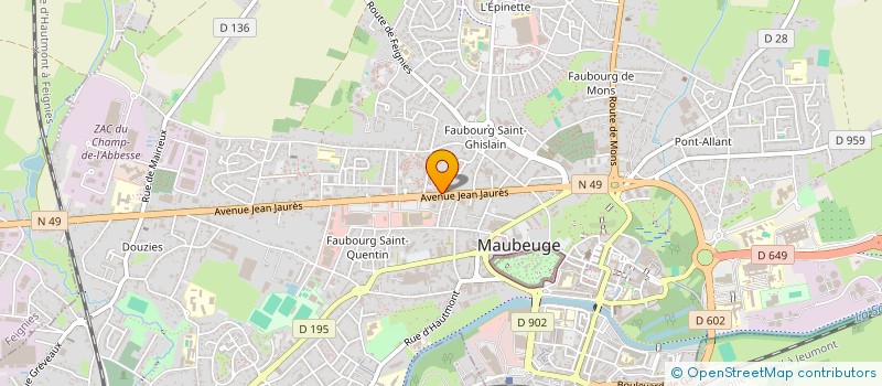 localisation de l'entreprise SARL CARBONADO  MAUBEUGE