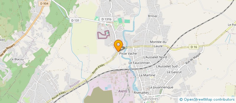 localisation de l'entreprise SARL CAROSSERIE DU SAUT DU LOUP à SALINDRES