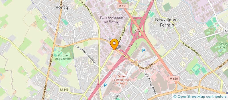 localisation de l'entreprise SARL CARRELAGES DU DRONCKAERT à RONCQ