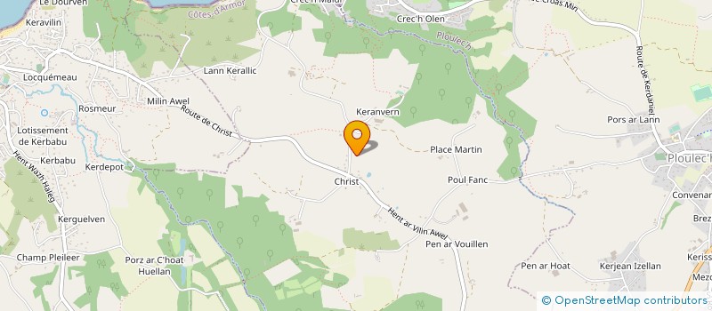 localisation de l'entreprise SARL CARRIERES DE CHRIST à PLOUMILLIAU
