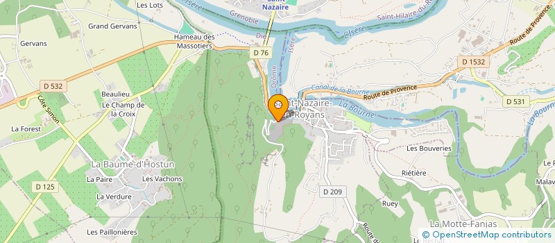 localisation de l'entreprise SARL CARRIERES E. PEYSSON  SAINT-NAZAIRE-EN-ROYANS