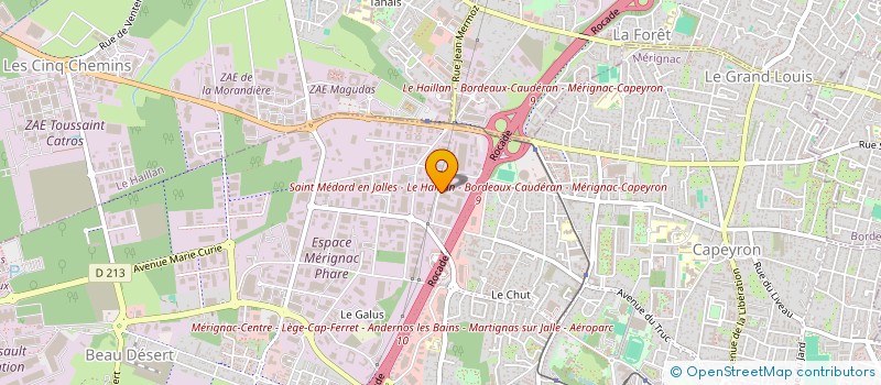 localisation de l'entreprise SARL CARROSSERIE BRACHET & FILS à MERIGNAC