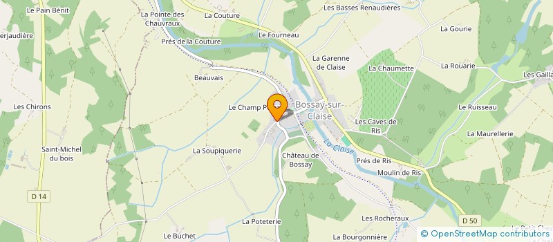 localisation de l'entreprise SARL CARROSSERIE COSSON à BOSSAY-SUR-CLAISE