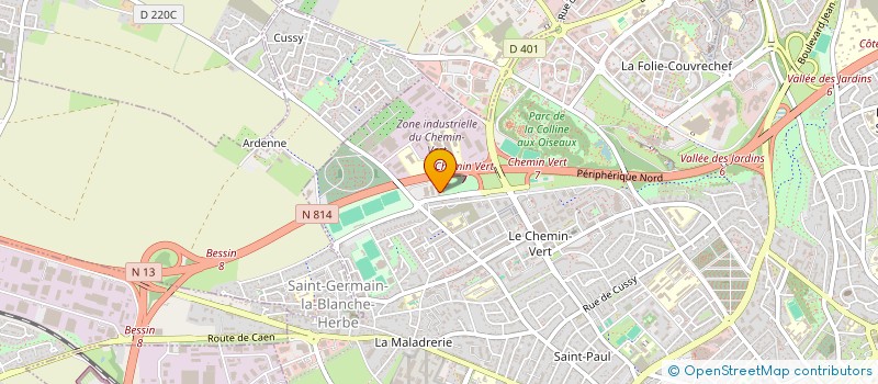 localisation de l'entreprise SARL CARROSSERIE DE LA COLLINE à CAEN