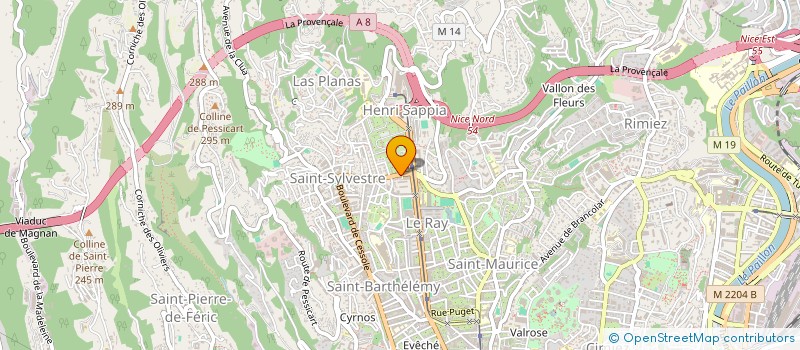 localisation de l'entreprise SARL CARROSSERIE DU RAY  NICE