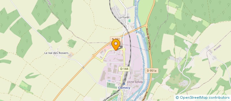 localisation de l'entreprise SARL CARROSSERIE MILLIERE à CLAMECY