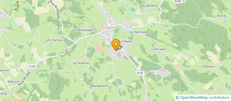 localisation de l'entreprise SARL CARTONNAGES AUGUSTE PAULET à LAPTE