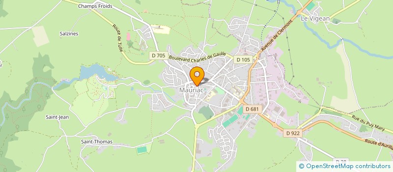 localisation de l'entreprise SARL CASSIOPEE à MAURIAC