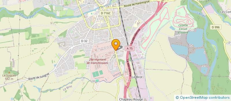 localisation de l'entreprise SARL CASSOUX LE CHAUFFAGE INEDIT  ISSOIRE