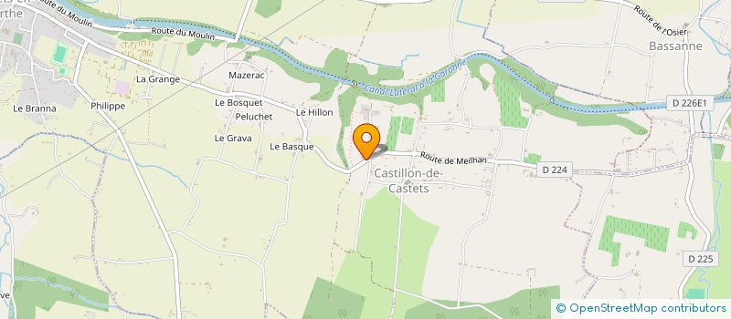 localisation de l'entreprise SARL CASTANDET  CASTETS ET CASTILLON