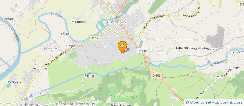 localisation de l'entreprise SARL CASTELNAU CHEVAL  BRETENOUX